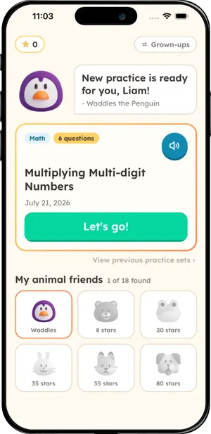 The Waddle kid home screen on a phone